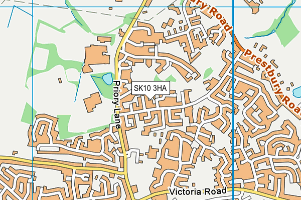 SK10 3HA map - OS VectorMap District (Ordnance Survey)