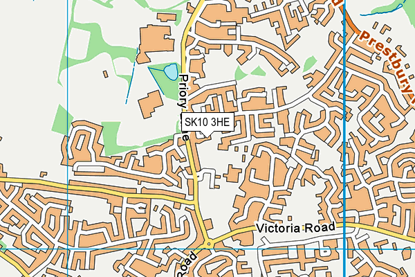 SK10 3HE map - OS VectorMap District (Ordnance Survey)