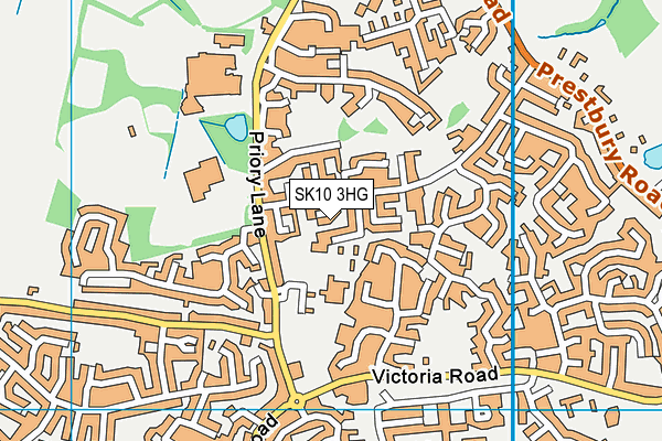 SK10 3HG map - OS VectorMap District (Ordnance Survey)