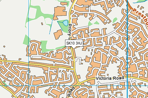 St Alban's Catholic Primary School, A Voluntary Academy map (SK10 3HJ) - OS VectorMap District (Ordnance Survey)