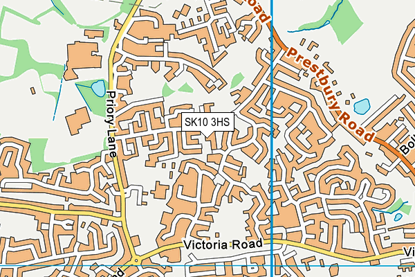 SK10 3HS map - OS VectorMap District (Ordnance Survey)