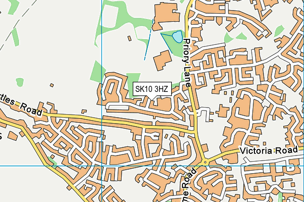 SK10 3HZ map - OS VectorMap District (Ordnance Survey)