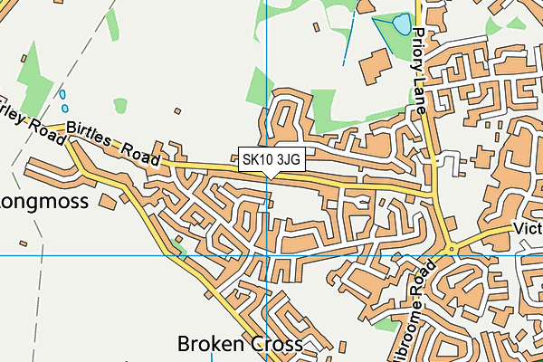 SK10 3JG map - OS VectorMap District (Ordnance Survey)