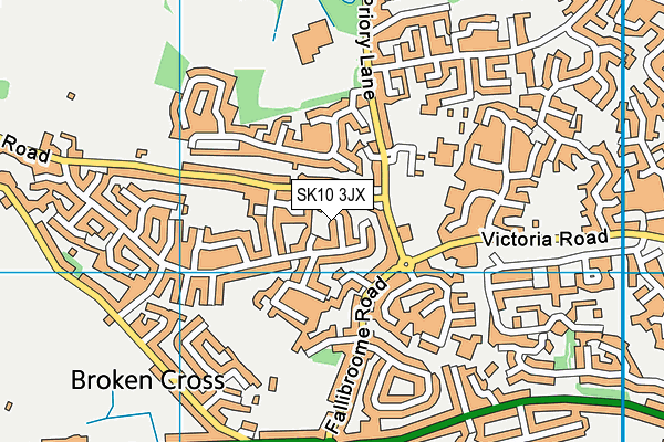 SK10 3JX map - OS VectorMap District (Ordnance Survey)