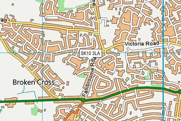 SK10 3LA map - OS VectorMap District (Ordnance Survey)