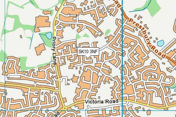 SK10 3NF map - OS VectorMap District (Ordnance Survey)