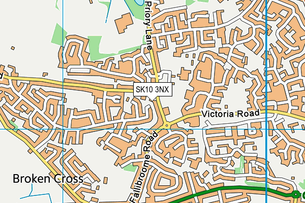 SK10 3NX map - OS VectorMap District (Ordnance Survey)