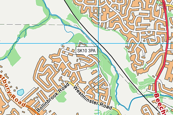 SK10 3PA map - OS VectorMap District (Ordnance Survey)