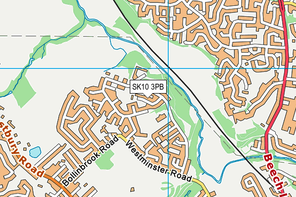 SK10 3PB map - OS VectorMap District (Ordnance Survey)