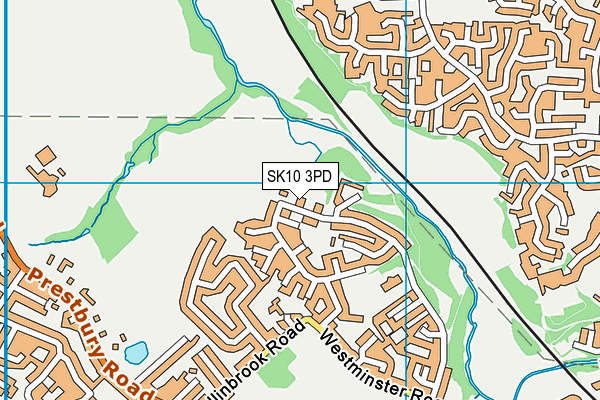 SK10 3PD map - OS VectorMap District (Ordnance Survey)