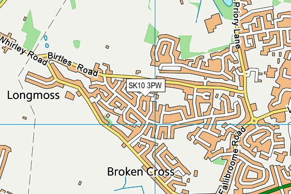 SK10 3PW map - OS VectorMap District (Ordnance Survey)