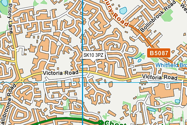 SK10 3PZ map - OS VectorMap District (Ordnance Survey)