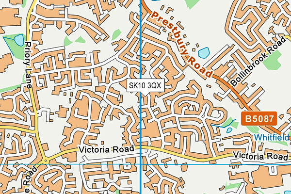 SK10 3QX map - OS VectorMap District (Ordnance Survey)
