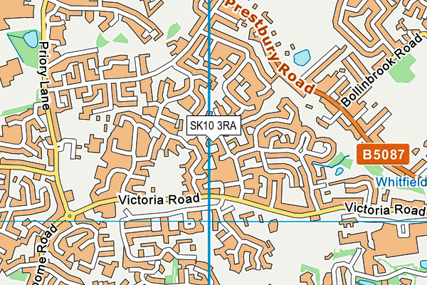 SK10 3RA map - OS VectorMap District (Ordnance Survey)