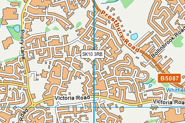 SK10 3RB map - OS VectorMap District (Ordnance Survey)