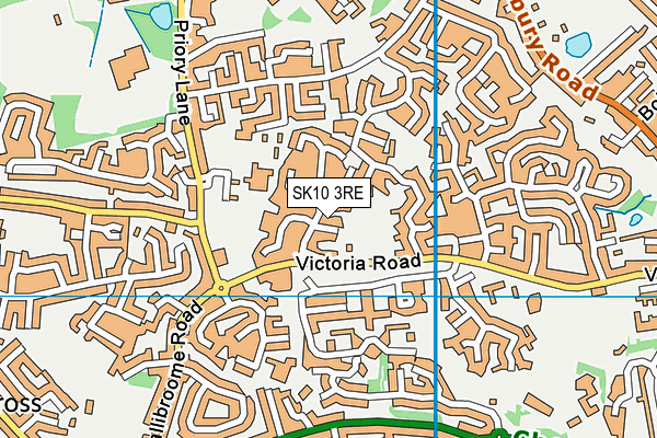 SK10 3RE map - OS VectorMap District (Ordnance Survey)