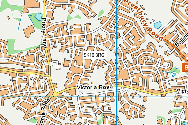 SK10 3RG map - OS VectorMap District (Ordnance Survey)