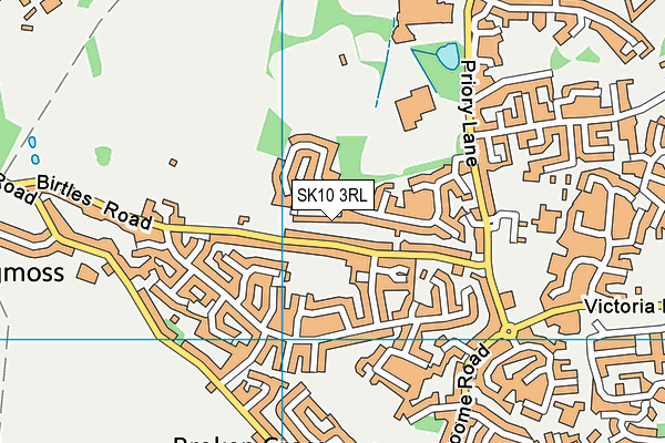 SK10 3RL map - OS VectorMap District (Ordnance Survey)