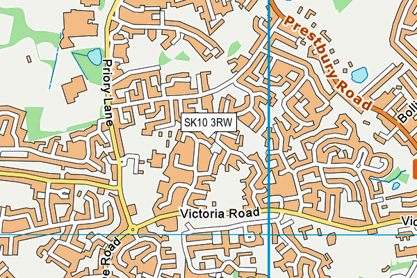 SK10 3RW map - OS VectorMap District (Ordnance Survey)