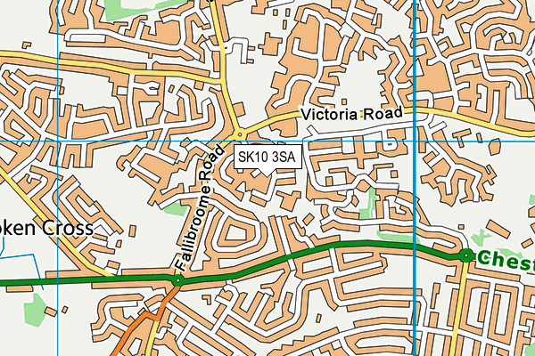 SK10 3SA map - OS VectorMap District (Ordnance Survey)