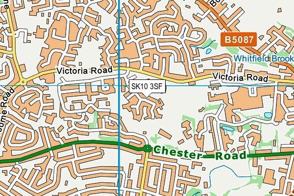 SK10 3SF map - OS VectorMap District (Ordnance Survey)