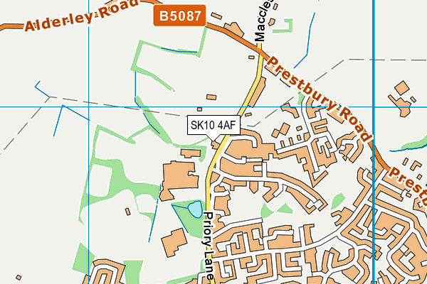 Macclesfield Leisure Centre map (SK10 4AF) - OS VectorMap District (Ordnance Survey)