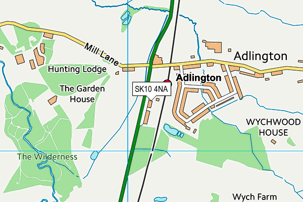 SK10 4NA map - OS VectorMap District (Ordnance Survey)