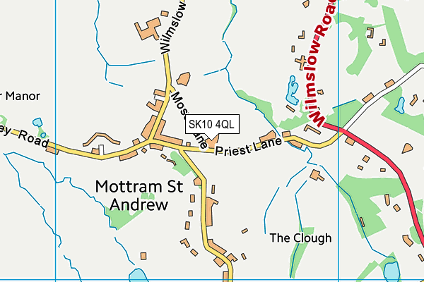 Mottram St Andrew Primary Academy map (SK10 4QL) - OS VectorMap District (Ordnance Survey)