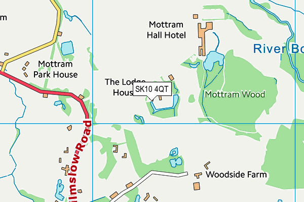Mottram Hall map (SK10 4QT) - OS VectorMap District (Ordnance Survey)
