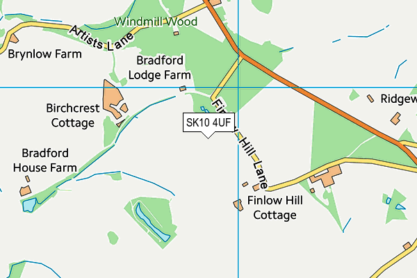 SK10 4UF map - OS VectorMap District (Ordnance Survey)