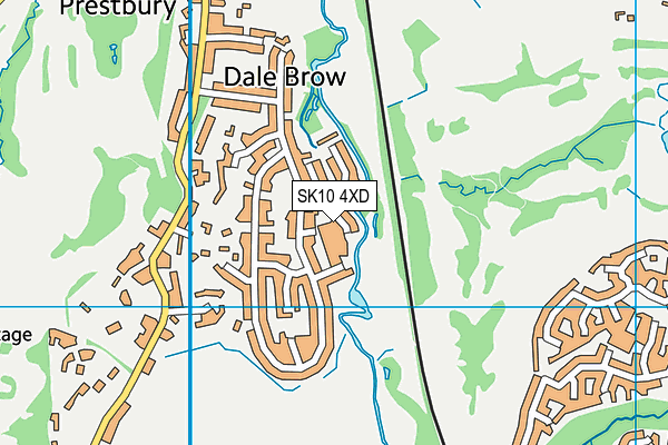 SK10 4XD map - OS VectorMap District (Ordnance Survey)