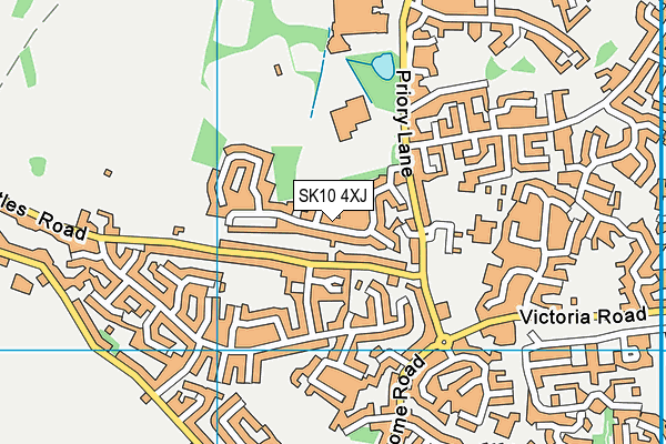 SK10 4XJ map - OS VectorMap District (Ordnance Survey)