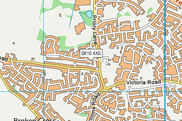 SK10 4XS map - OS VectorMap District (Ordnance Survey)