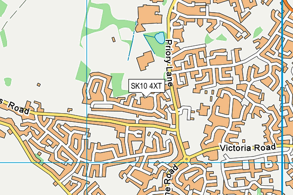 SK10 4XT map - OS VectorMap District (Ordnance Survey)