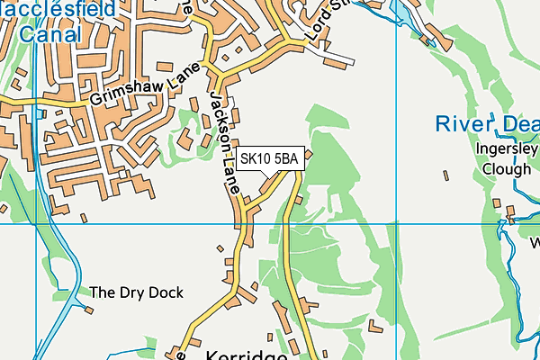 SK10 5BA map - OS VectorMap District (Ordnance Survey)