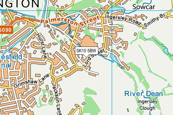 SK10 5BW map - OS VectorMap District (Ordnance Survey)