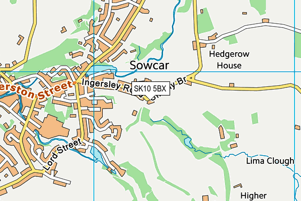SK10 5BX map - OS VectorMap District (Ordnance Survey)