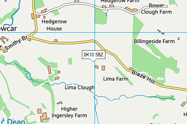 SK10 5BZ map - OS VectorMap District (Ordnance Survey)