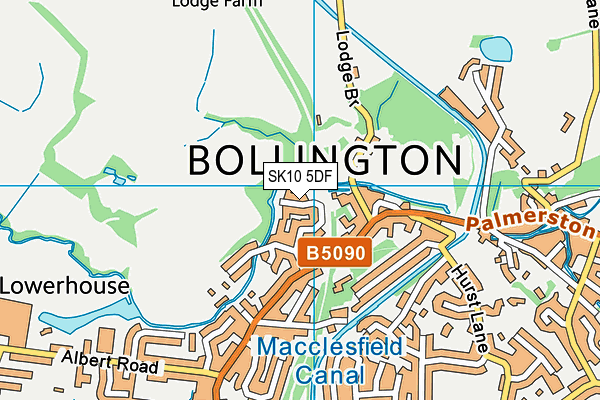 SK10 5DF map - OS VectorMap District (Ordnance Survey)