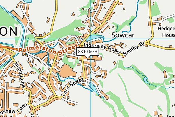 SK10 5GH map - OS VectorMap District (Ordnance Survey)