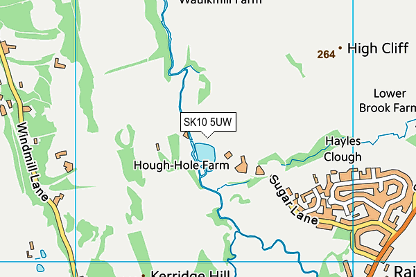 SK10 5UW map - OS VectorMap District (Ordnance Survey)