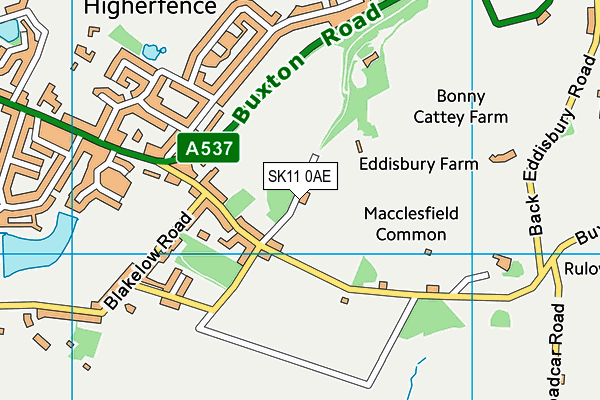 SK11 0AE map - OS VectorMap District (Ordnance Survey)