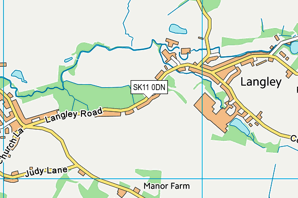 SK11 0DN map - OS VectorMap District (Ordnance Survey)