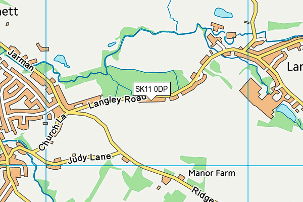 SK11 0DP map - OS VectorMap District (Ordnance Survey)