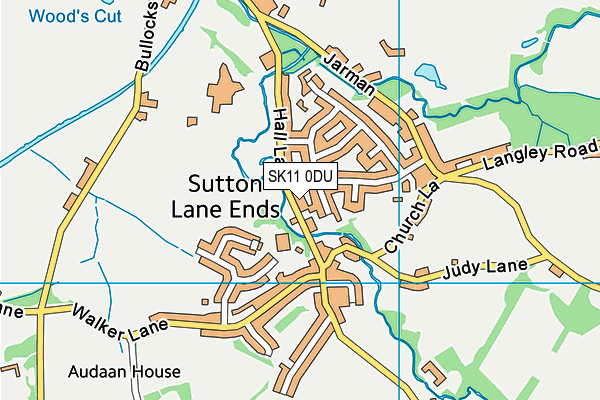 SK11 0DU map - OS VectorMap District (Ordnance Survey)