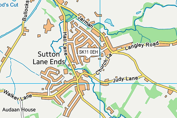 SK11 0EH map - OS VectorMap District (Ordnance Survey)