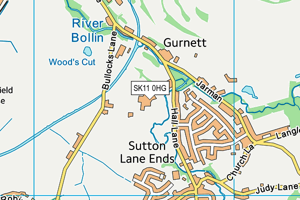 SK11 0HG map - OS VectorMap District (Ordnance Survey)