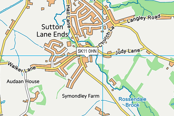 SK11 0HN map - OS VectorMap District (Ordnance Survey)