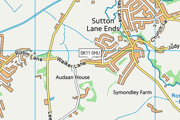 SK11 0HU map - OS VectorMap District (Ordnance Survey)