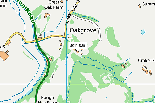 SK11 0JB map - OS VectorMap District (Ordnance Survey)